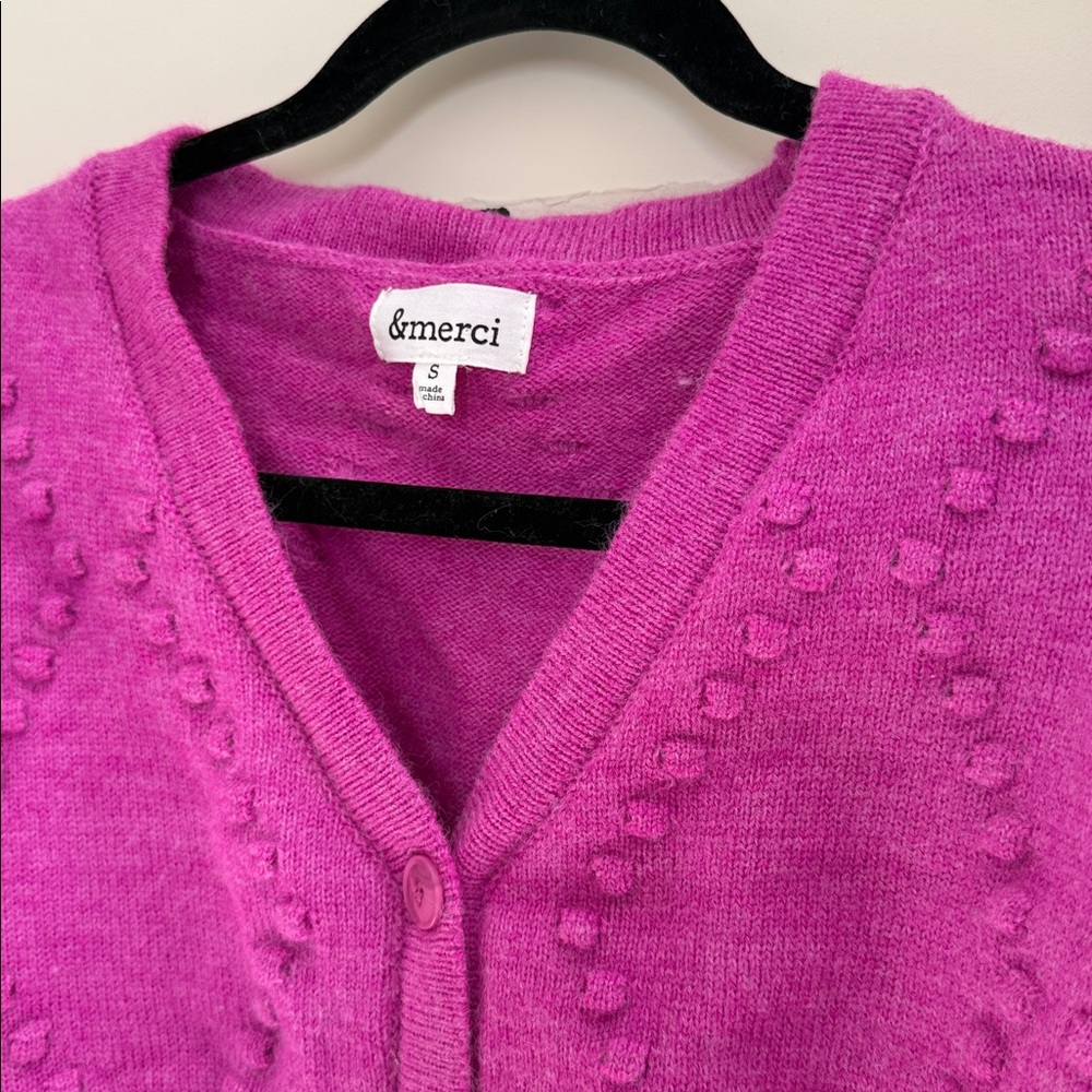 Women's Pink Ruffle Sweater - Picture 2 of 2